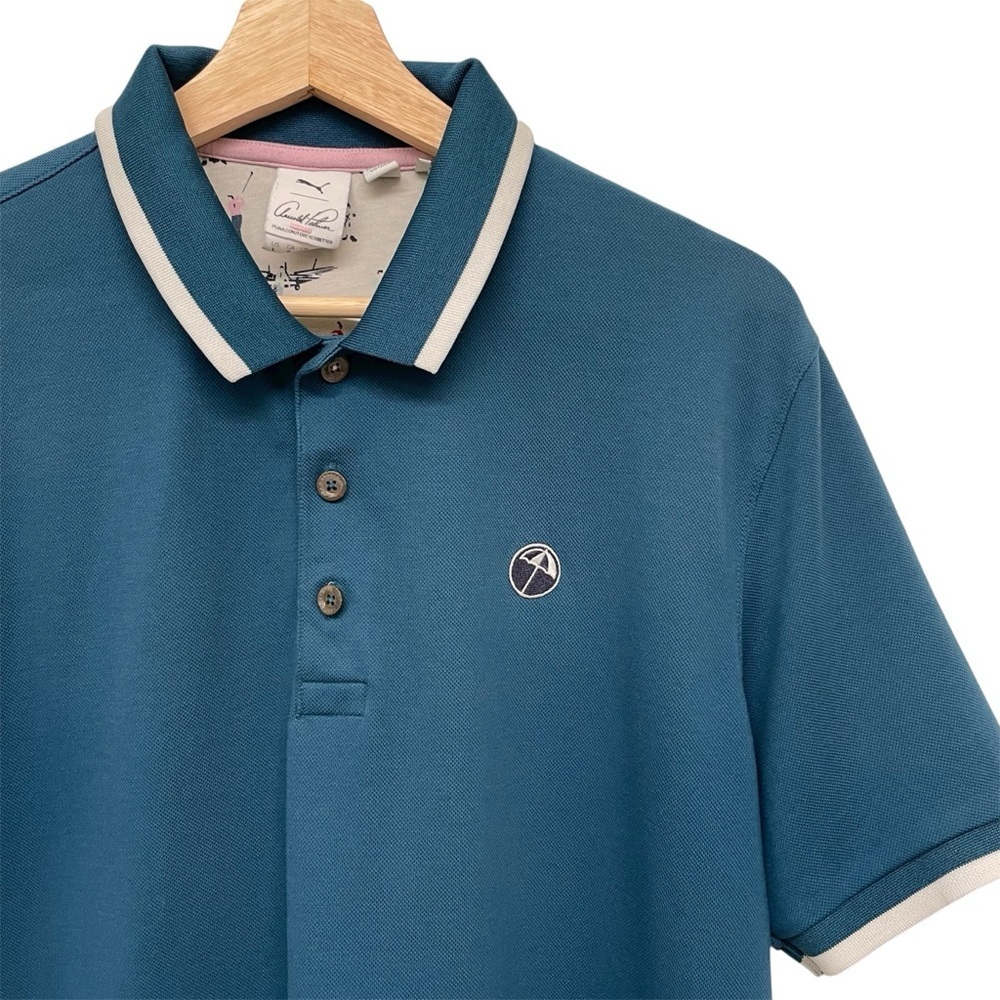 Puma X Arnold Palmer Teal Polo Golf Men's Shirt - Large